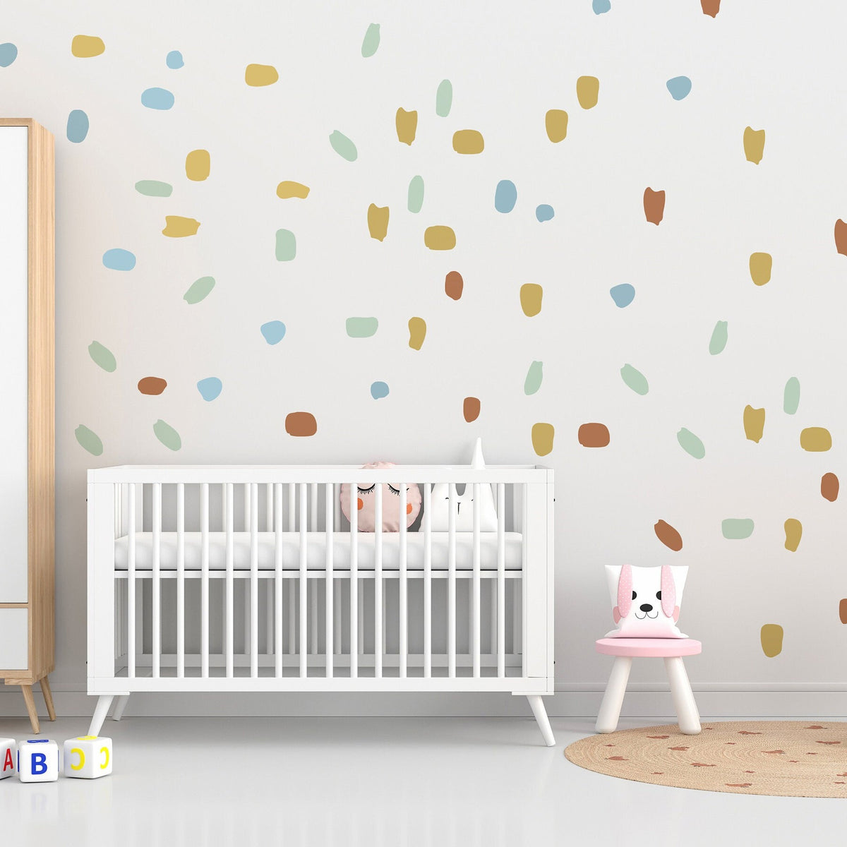 Irregular shape dots 190 Five Colour Stickers