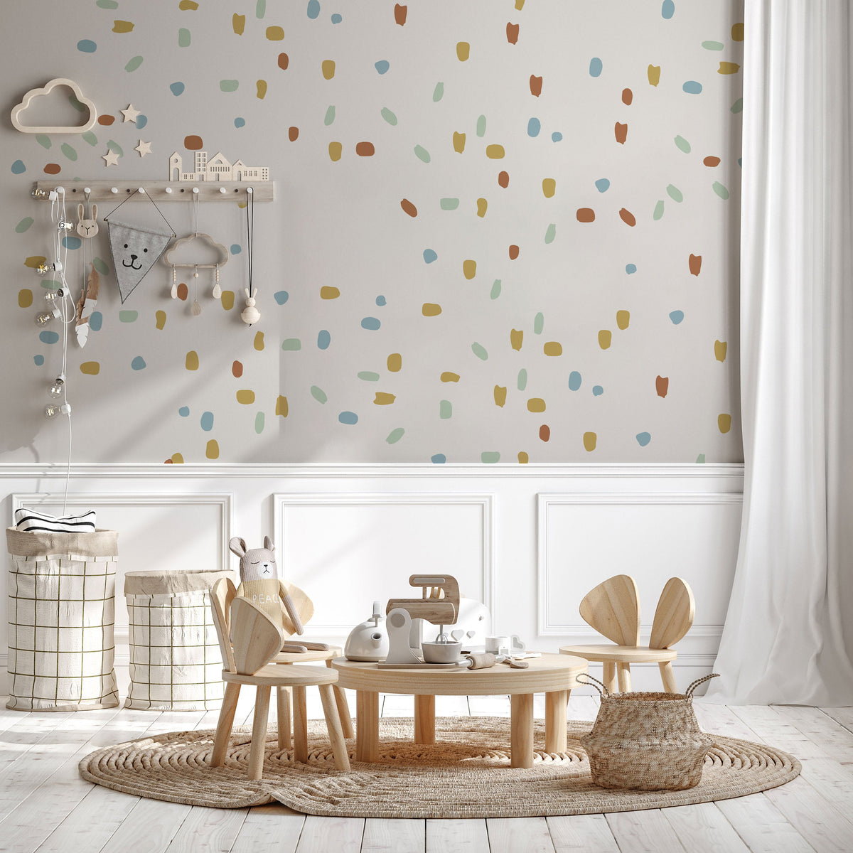 Irregular shape dots 190 Five Colour Stickers