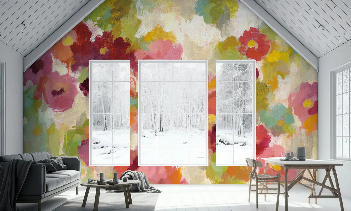 Colorful Garden Mural | Wonderwallsboutique
