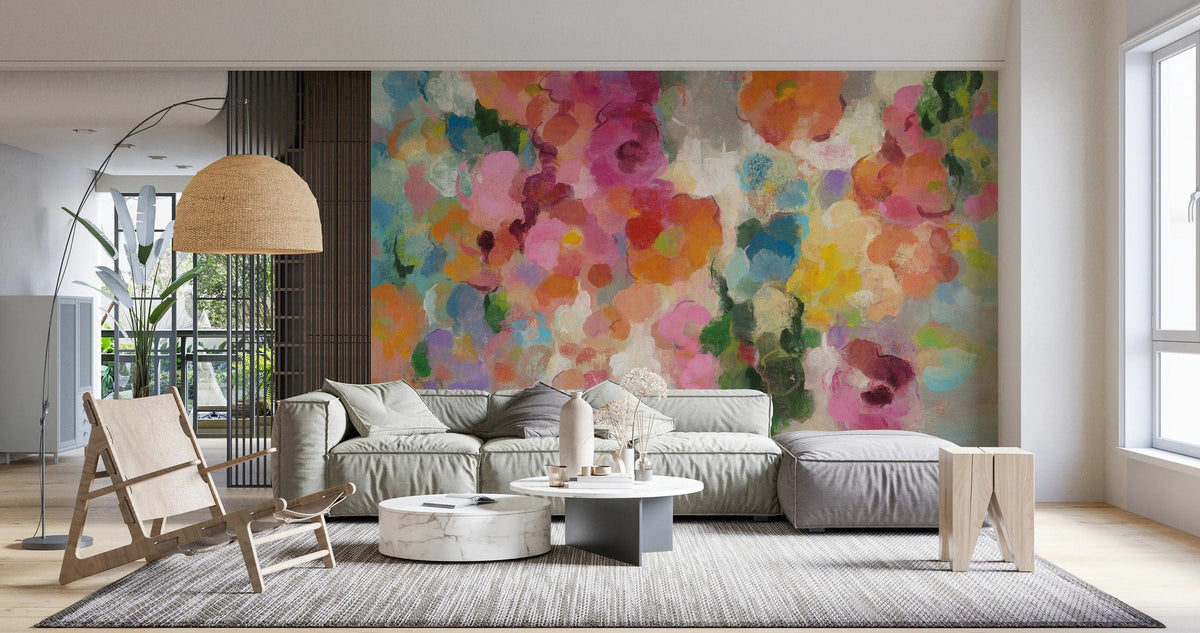 Colorful Garden Mural | Wonderwallsboutique