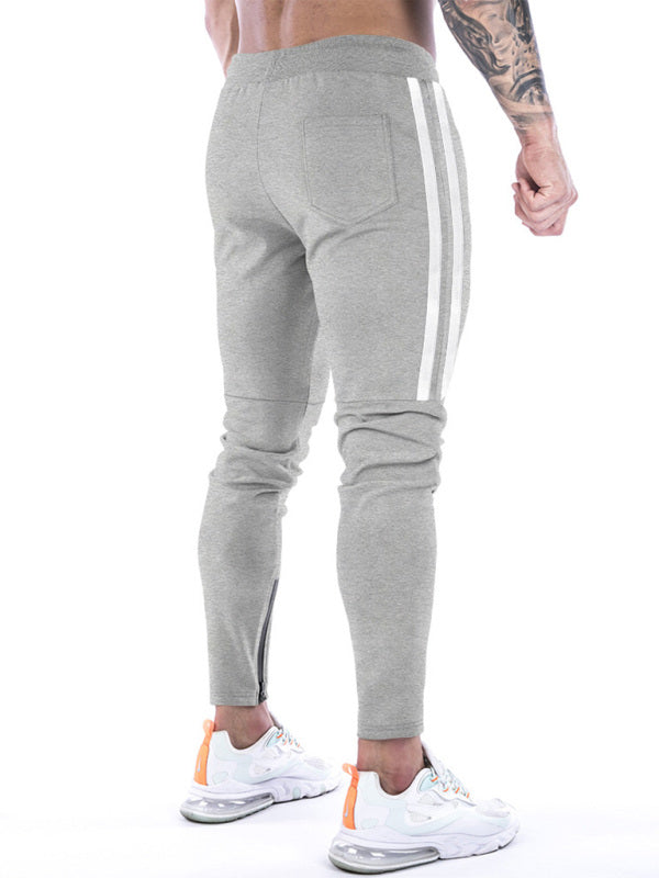 Men's Stripe Ankle Zip Jogger Pants