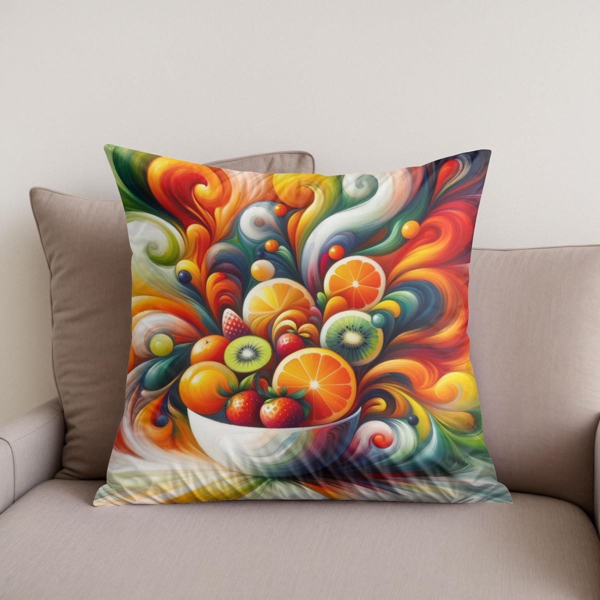 Fruit Fusion Fantasy Cotton Cushion