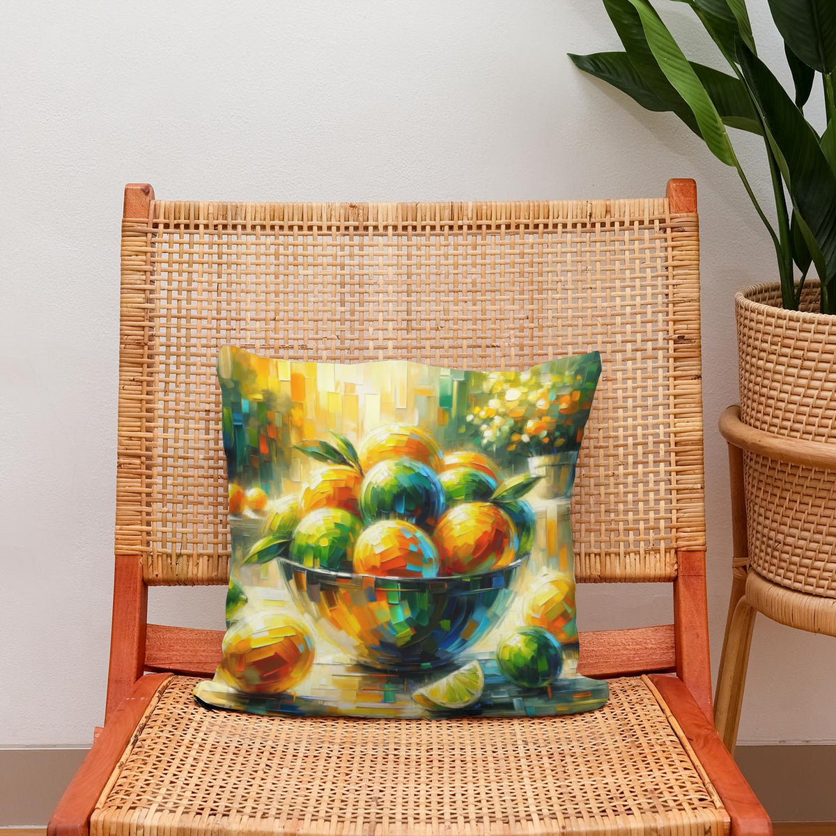 Citrus Symphony Cotton Cushion