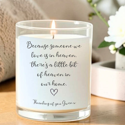 Personalised Heaven in Our Home Candle Gift Set – Memorial Gift