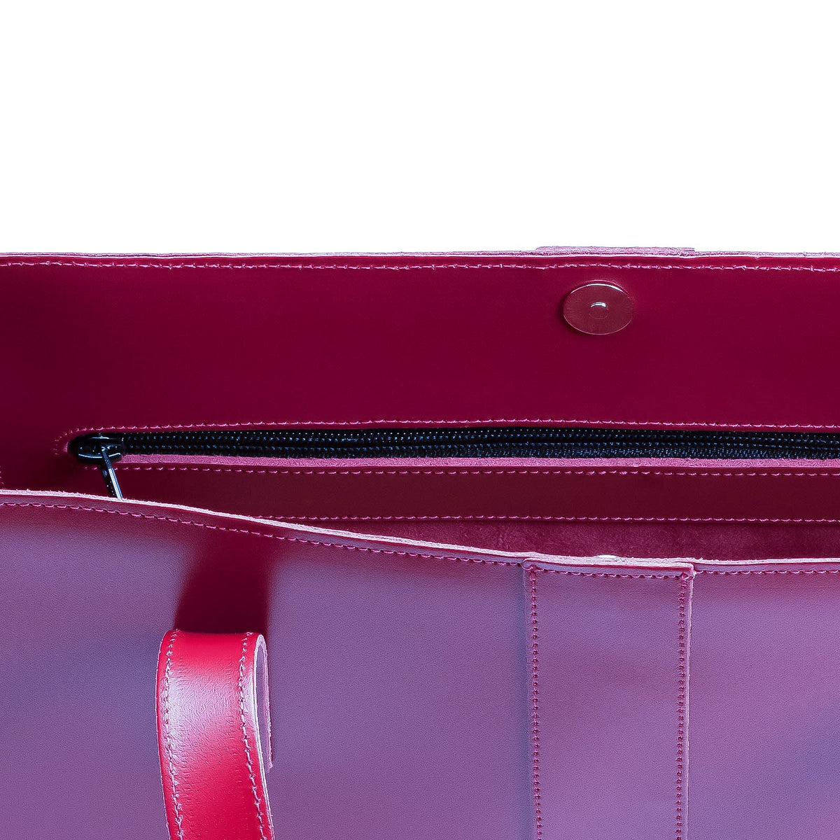 Zatchels Handmade Leather Shopper Tote Bag – Magenta