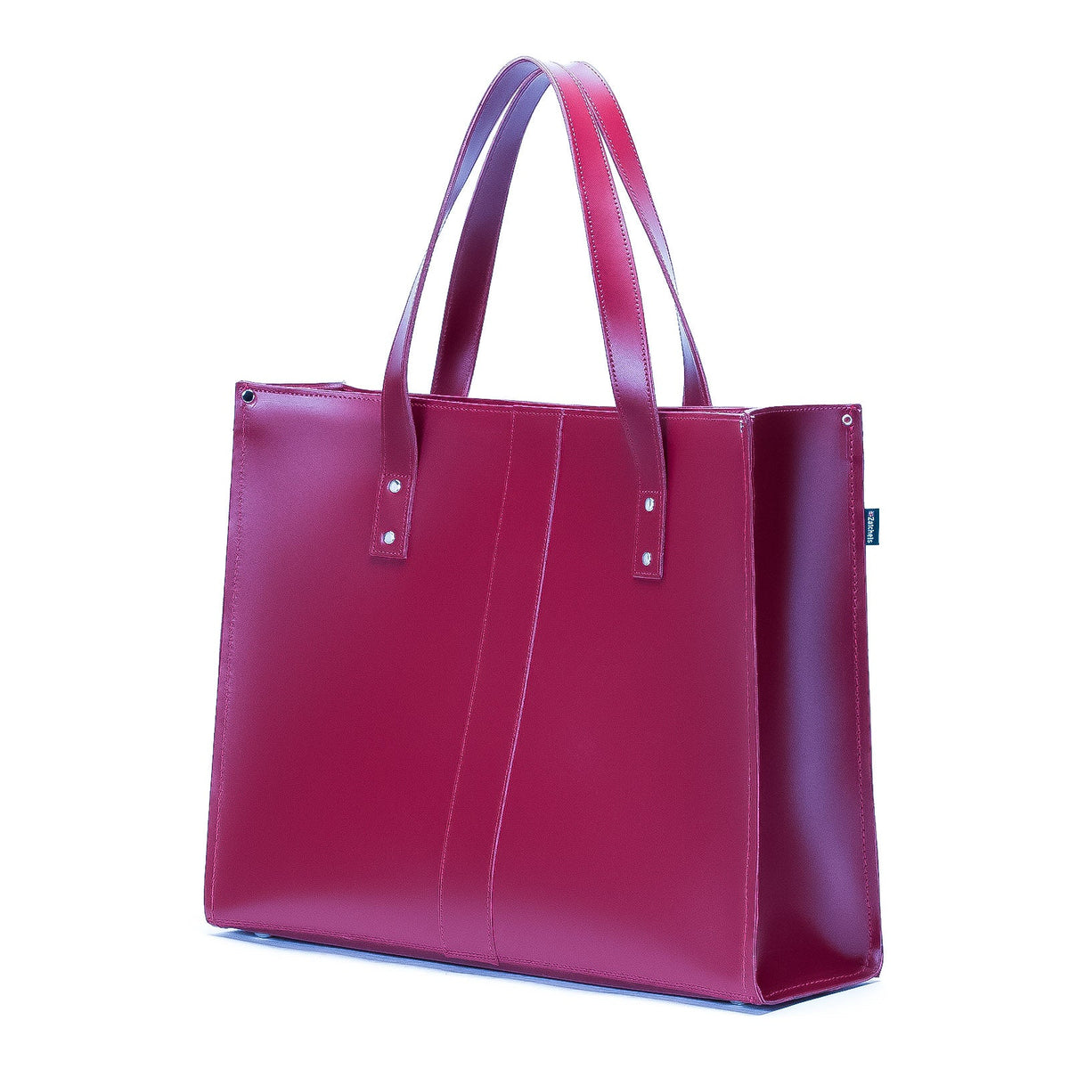 Zatchels Handmade Leather Shopper Tote Bag – Magenta