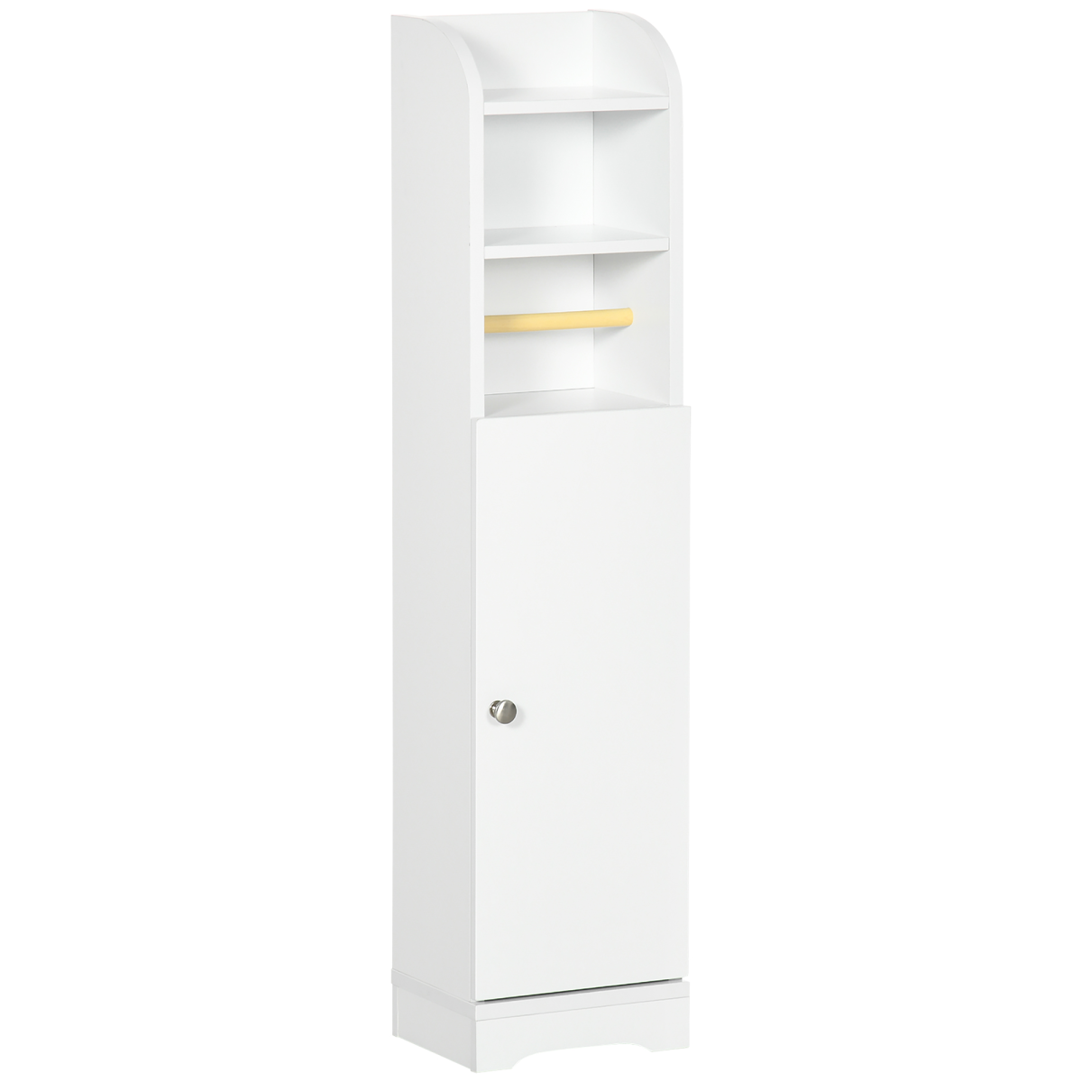 kleankin Freestanding Bathroom Storage Unit with Adjustable Shelf, White
