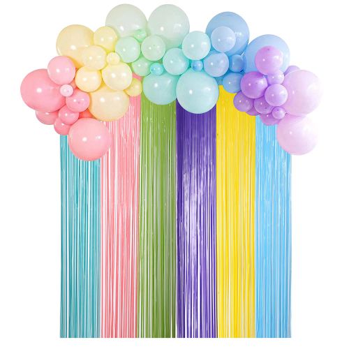 Macaron Backdrop Curtain - Vibrant Decoration for Events - PET Material
