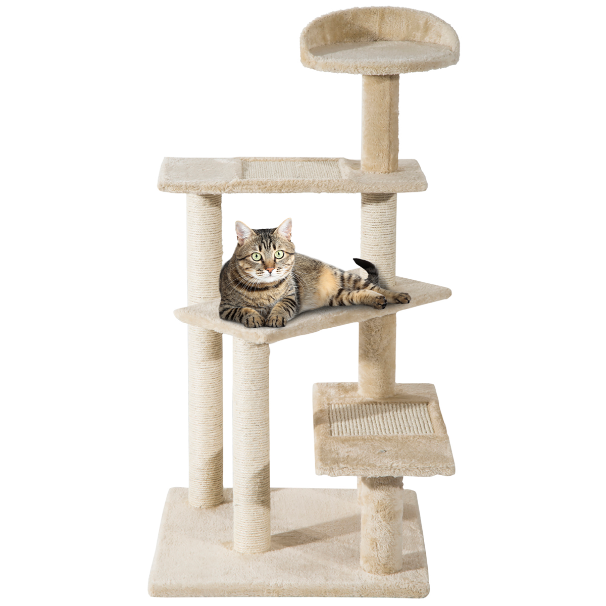 Cat Tree Scratcher Climbing Post Kitten Pets Scratching Furniture Tower Pawhut