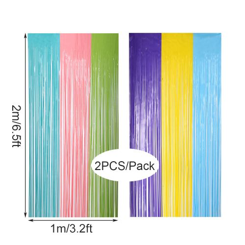 Macaron Backdrop Curtain - Vibrant Decoration for Events - PET Material
