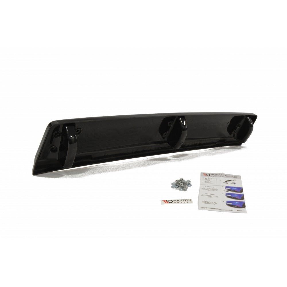Maxton Design - Aftermarket  VW Golf R MK7 WITH VERTICAL BARS (2013-2016) Central Rear Splitter