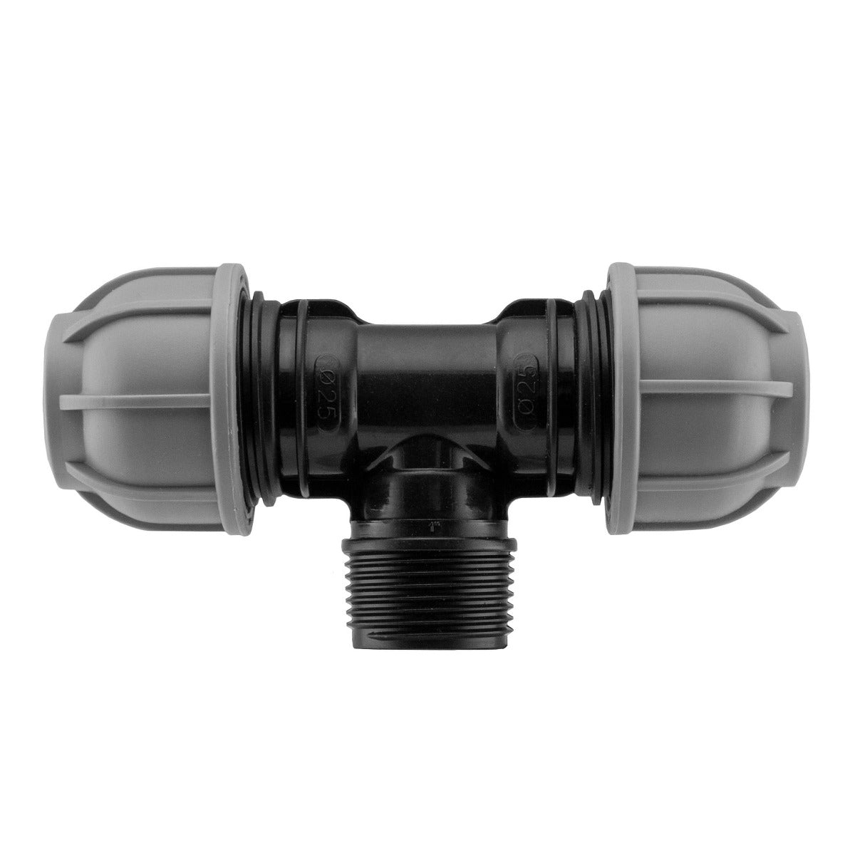 MDPE Tee 50mm - 1.5" BSPM - 50mm