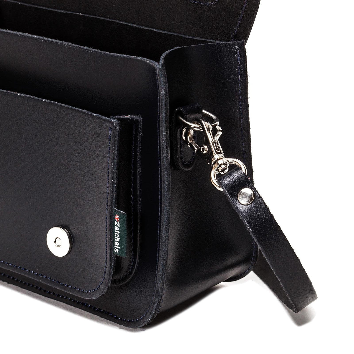 Handmade Leather Micro Satchel - Black