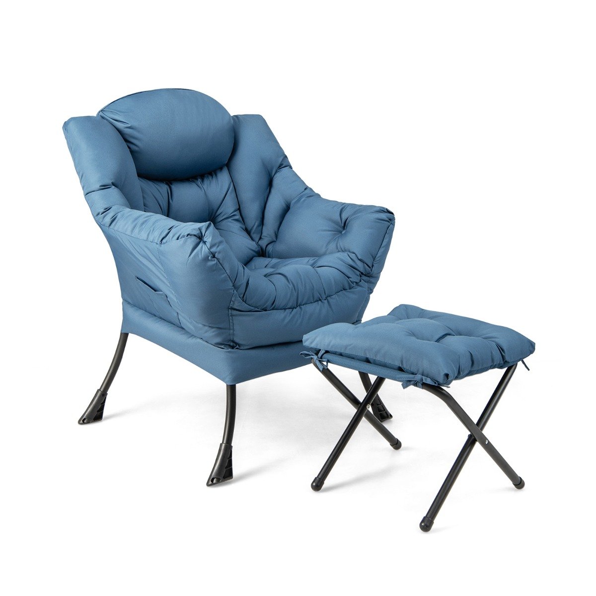 Lazy Chair with Ottoman-Beige