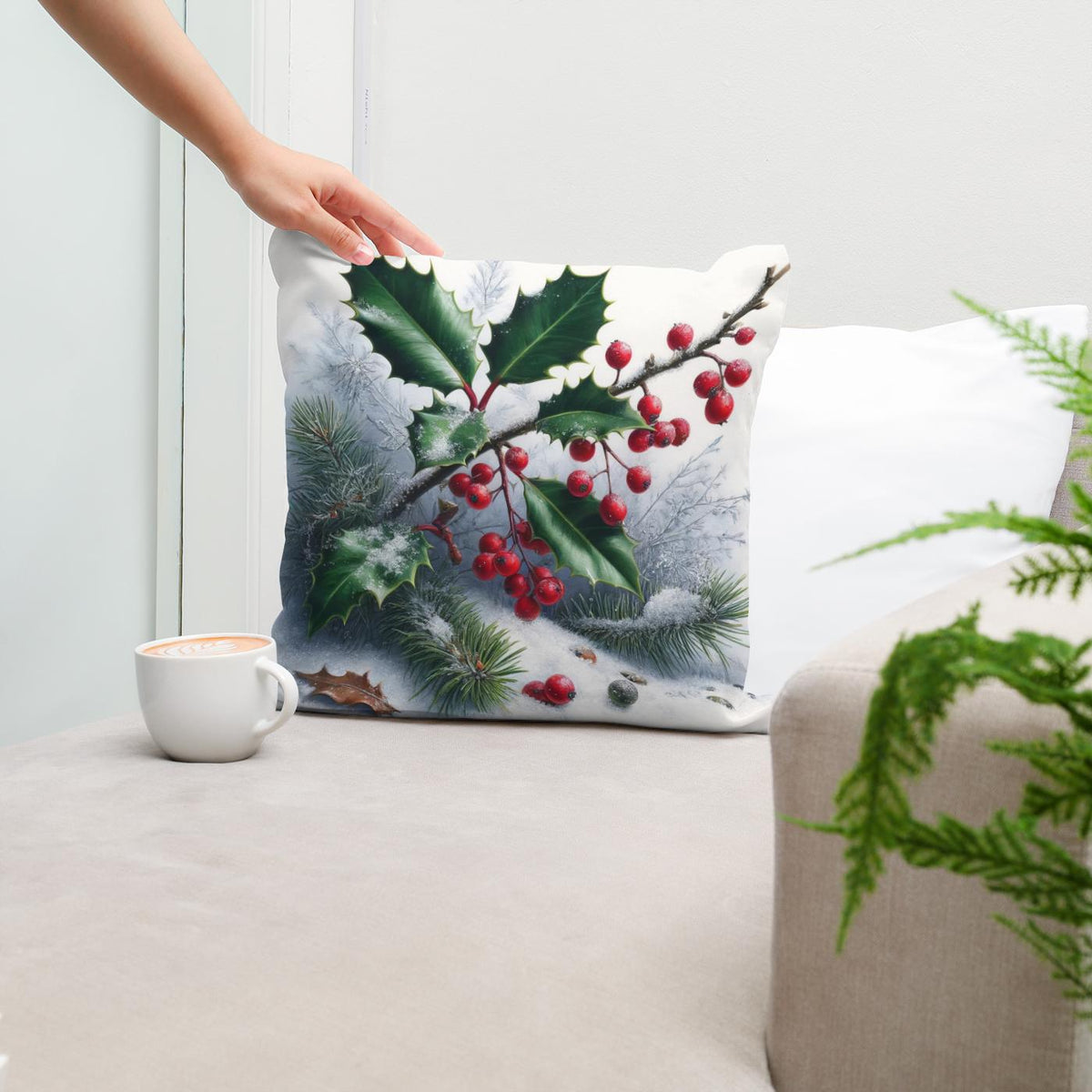Winter Flora Whisper Cotton Cushion