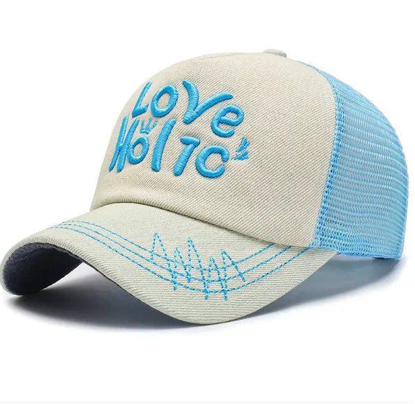 Embroidery Alphabet Peaked Cap