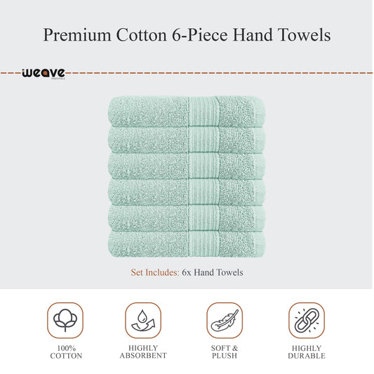 OLIVIA ROCCO Rhodes Towel Seafoam 100% Cotton Soft Super Absorbent Hand