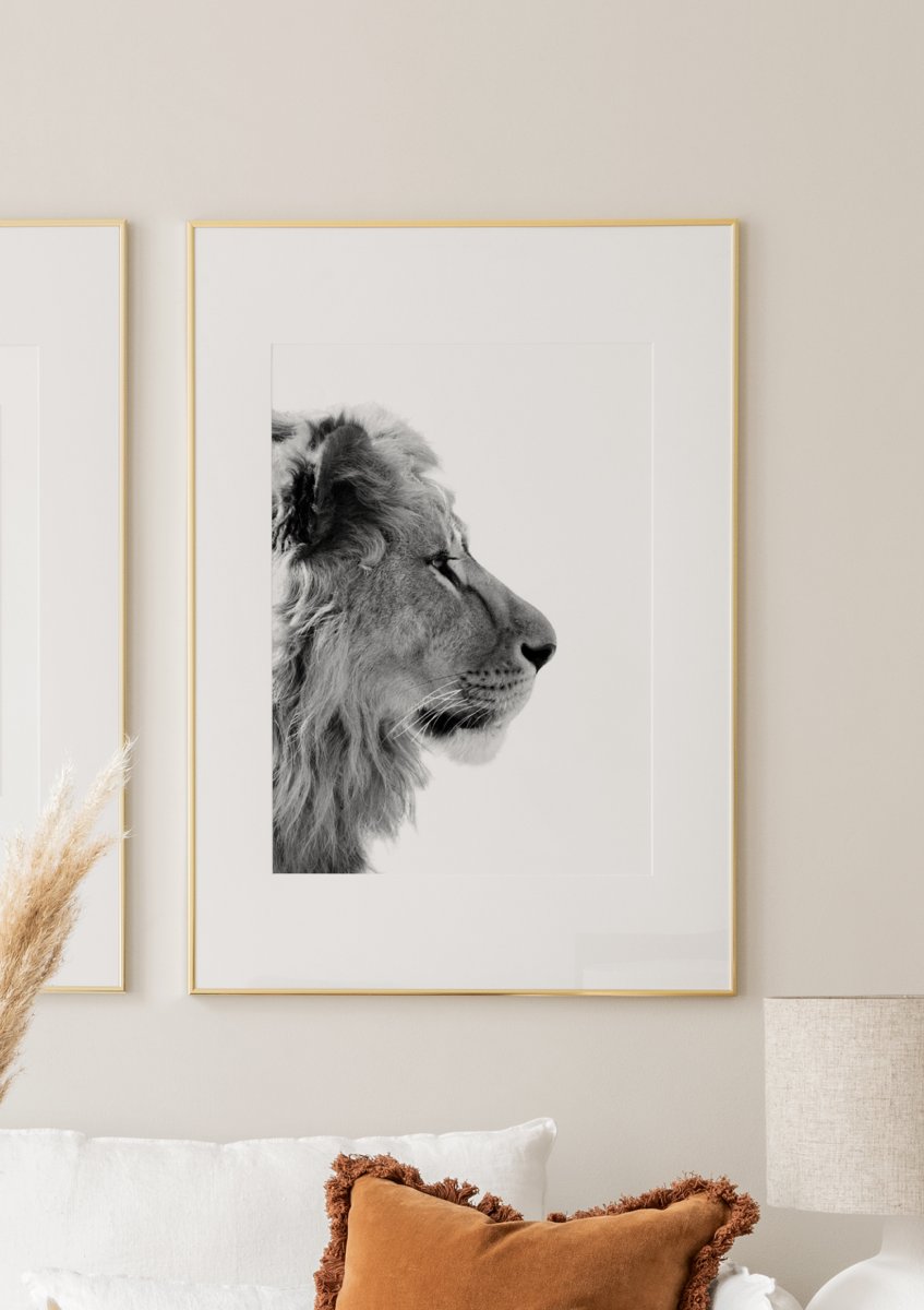 Lion Profile Poster