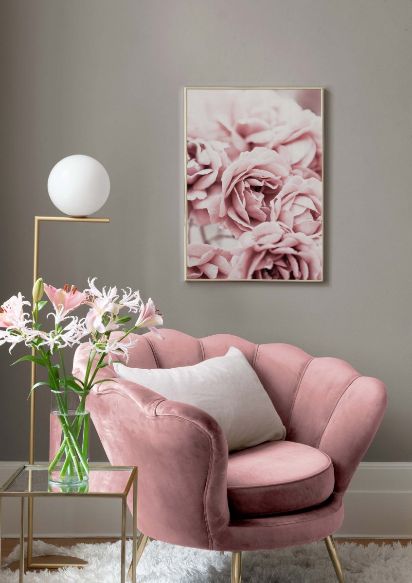 Blooming Pink Roses Poster