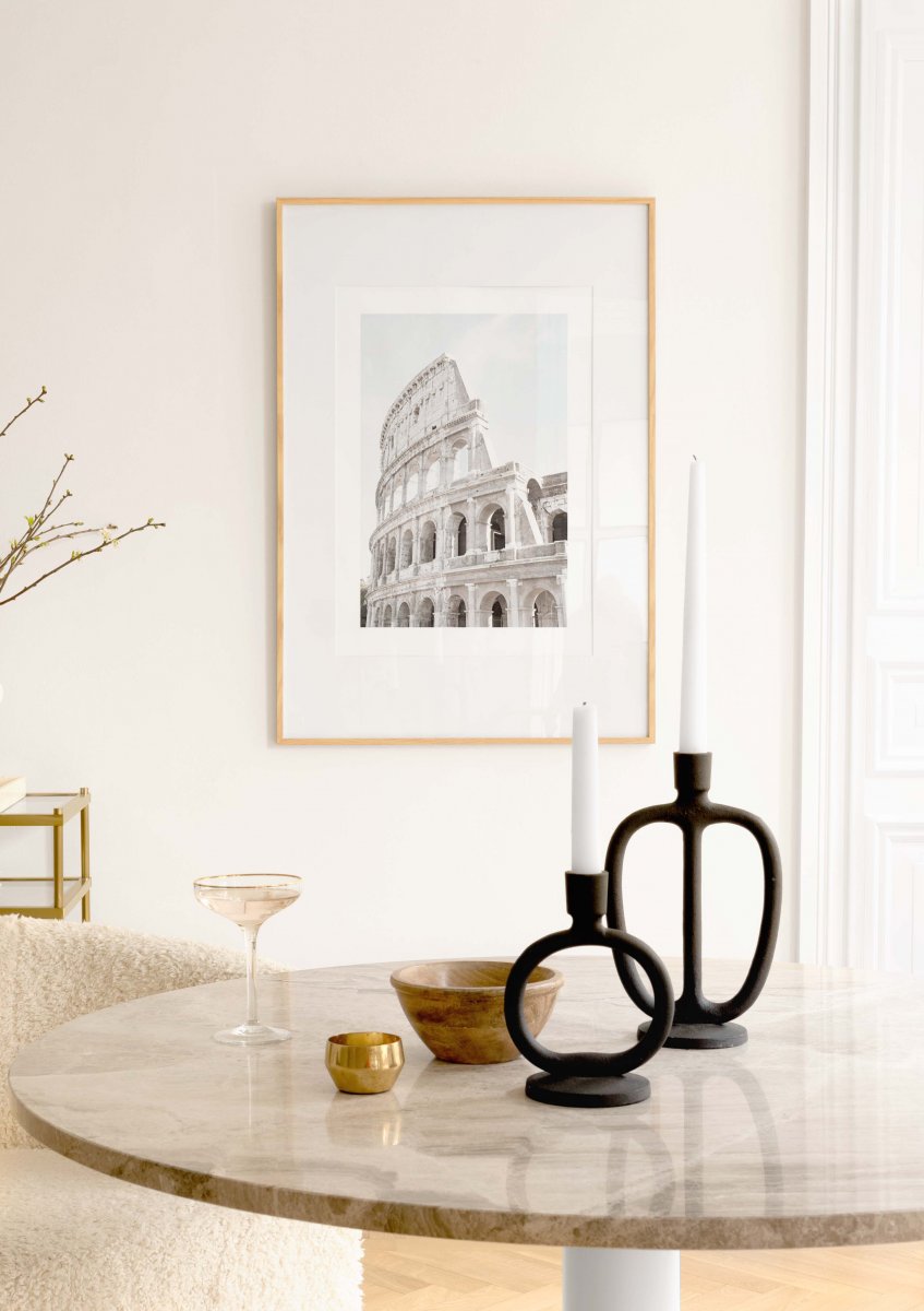 White Colosseum Poster