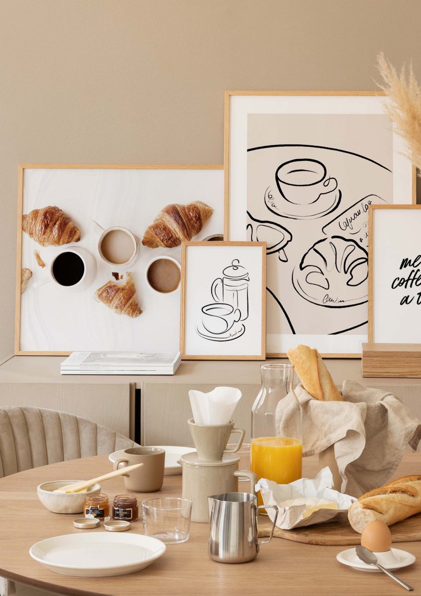 Coffee Line Art Poster