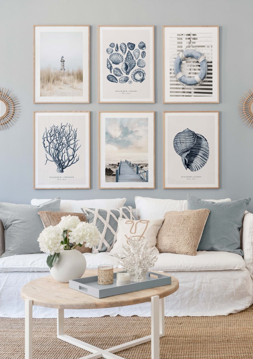 Blue Seashell Poster