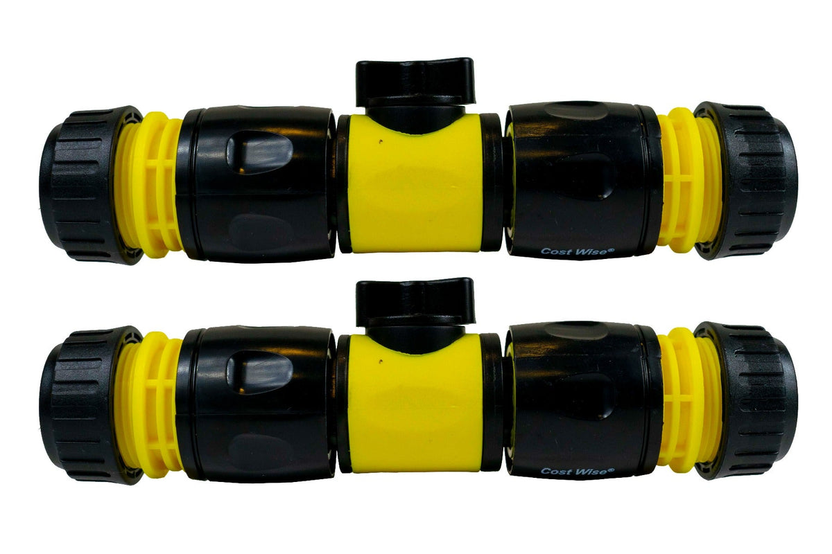 Cost Wise Snap On Male-Male In Line Valve Kit Yellow/Black