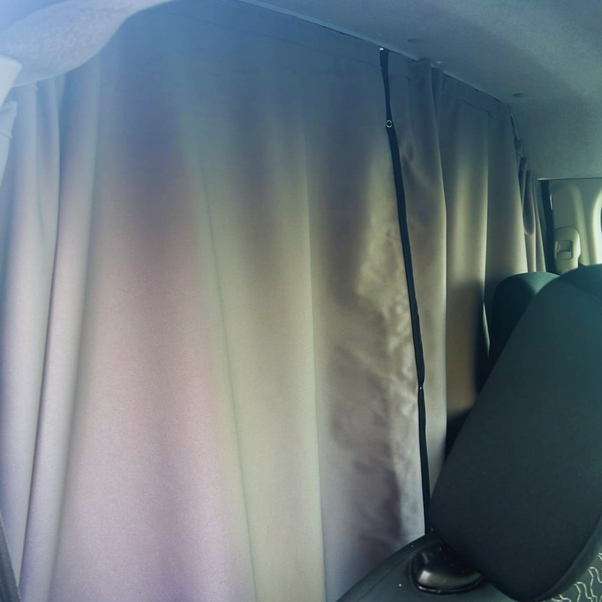 For Fiat Doblo Cab Divider Curtain Kit with Rail Premium Quality - Van-X