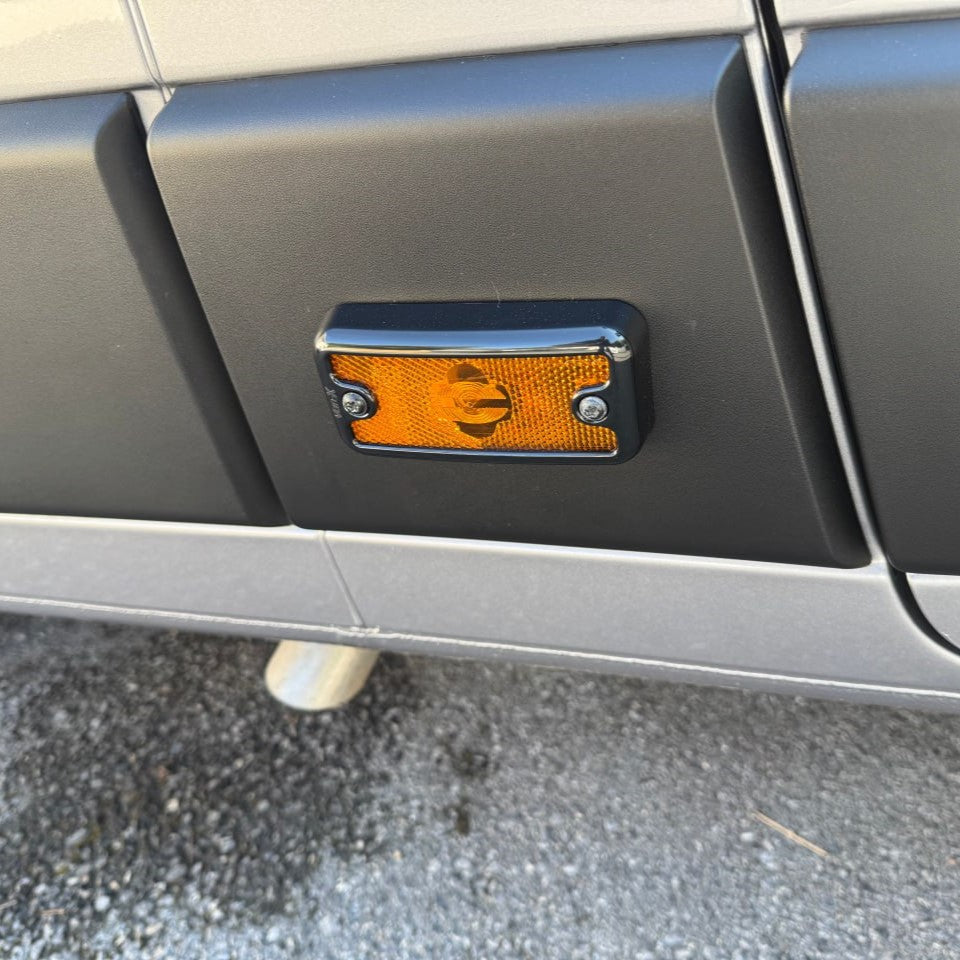 For Peugeot Boxer Side Signal Marker Light Cover Guard - Gloss Black | Van-X