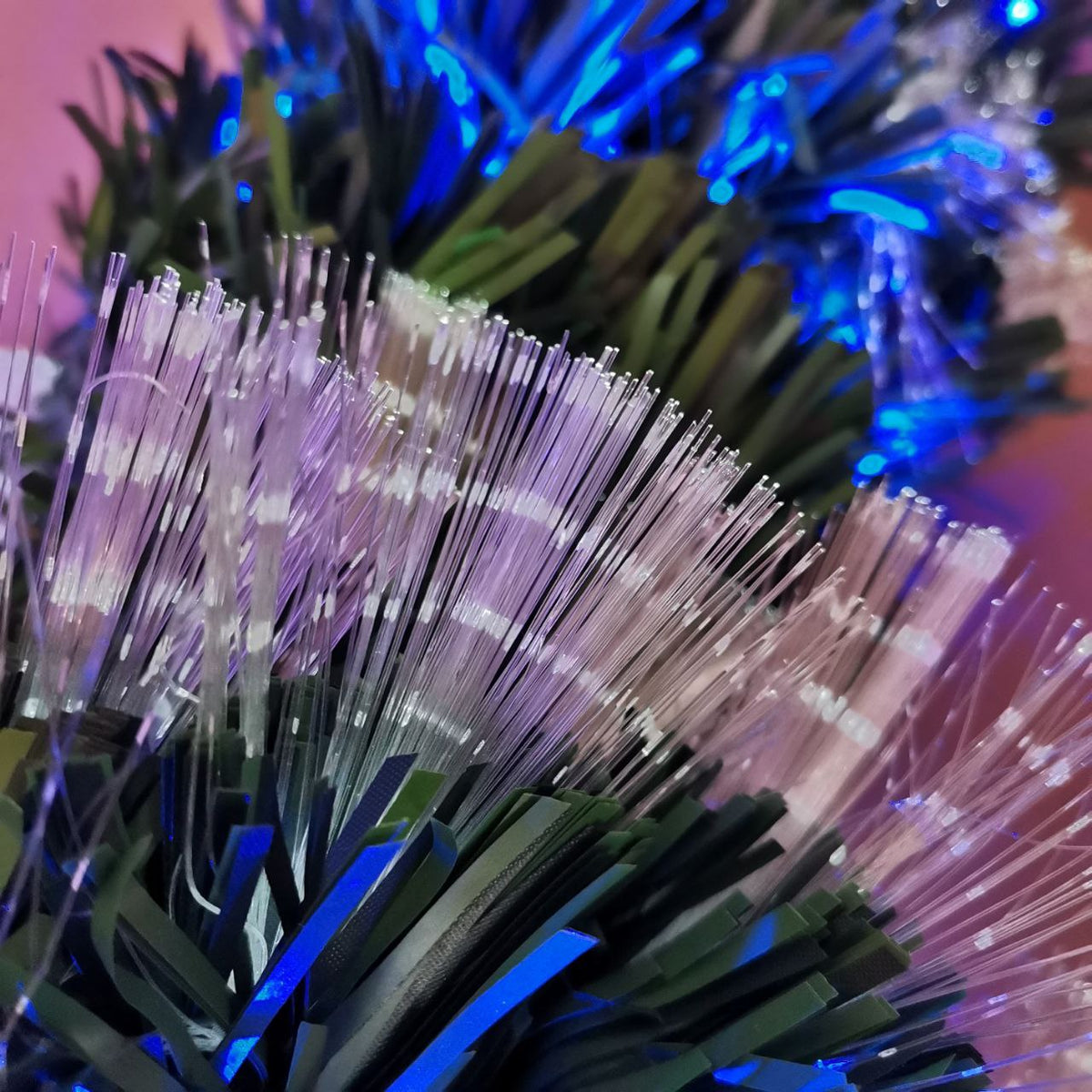 Fibre Optic Christmas Tree 6ft Pre Lit 250 LED Artificial Xmas Tree Asinse