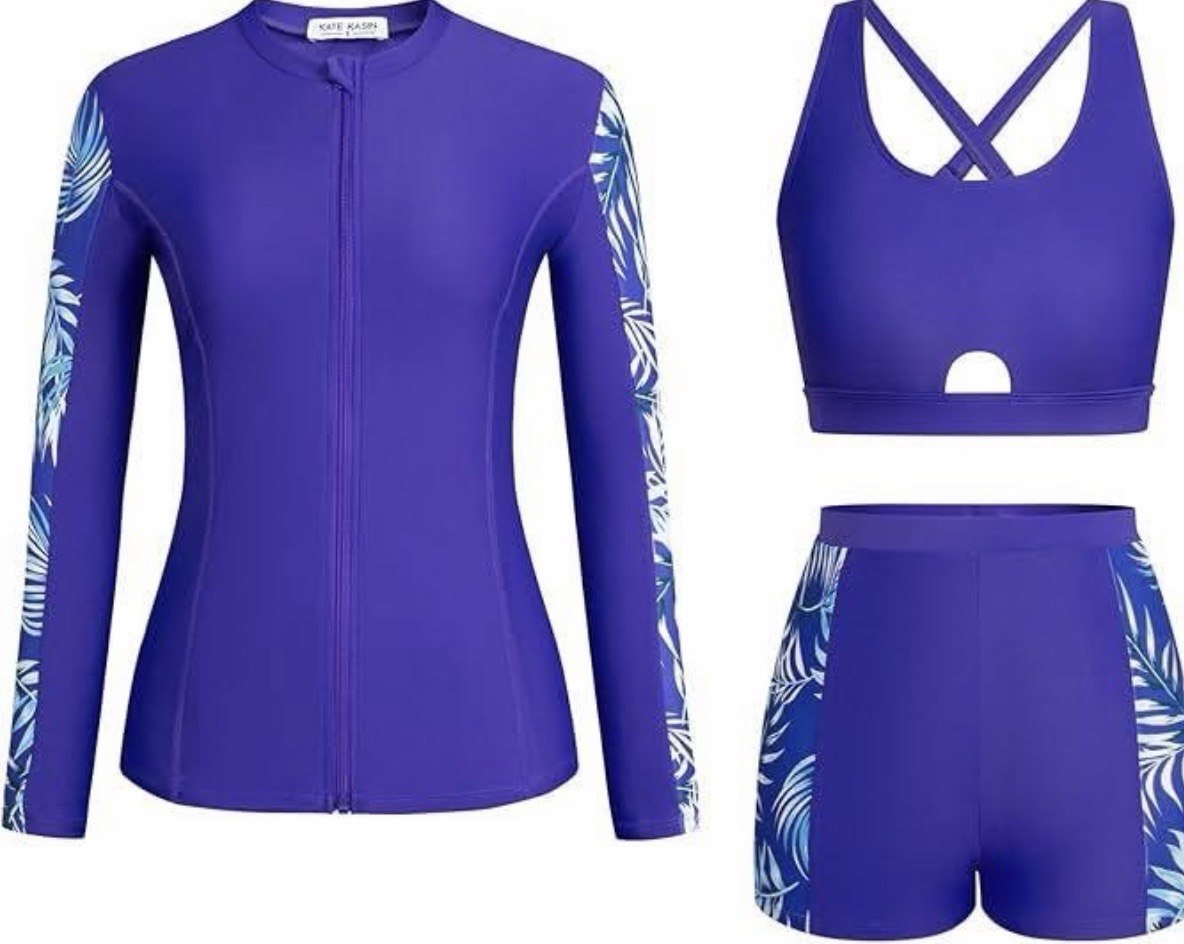 3-Piece Swimwear Women’s Set Sun Protection Size L Adjustable