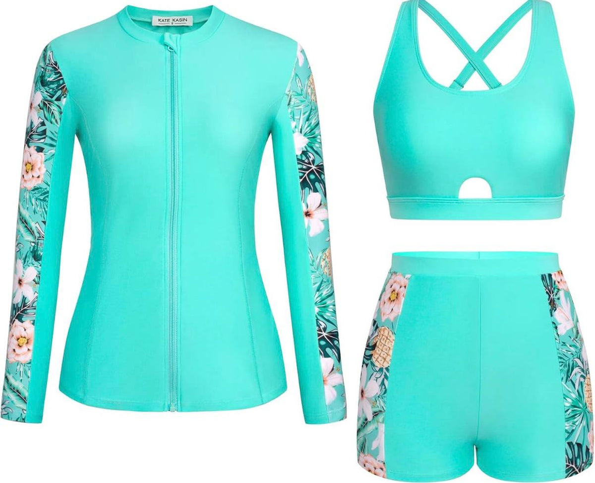 3-Piece Swimwear Women’s Set Sun Protection Size L Adjustable