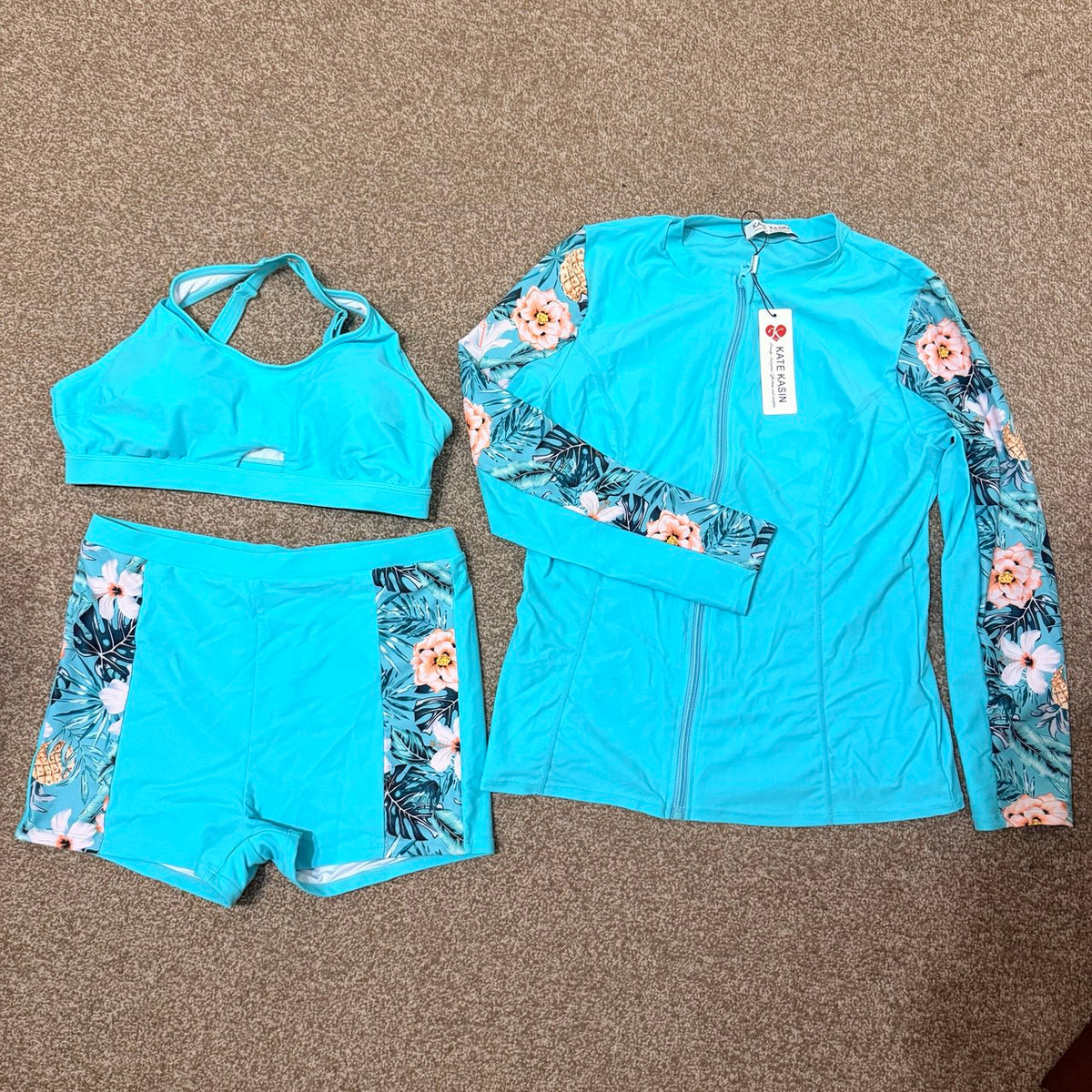 3-Piece Swimwear Women’s Set Sun Protection Size L Adjustable