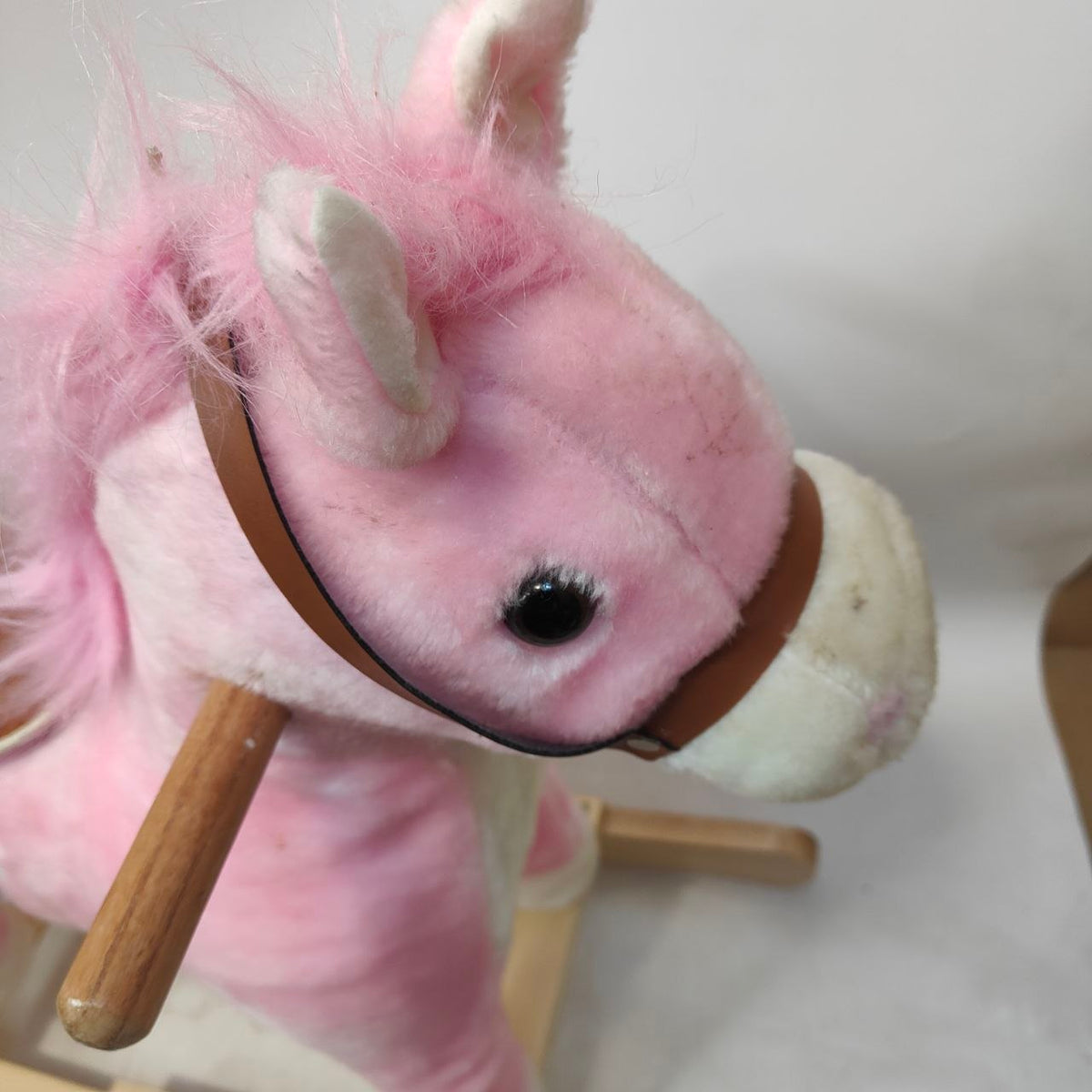 Kids Rocking Horse Plush Ride On Toy Sound Moving Mouth 3-6 years HOMCOM