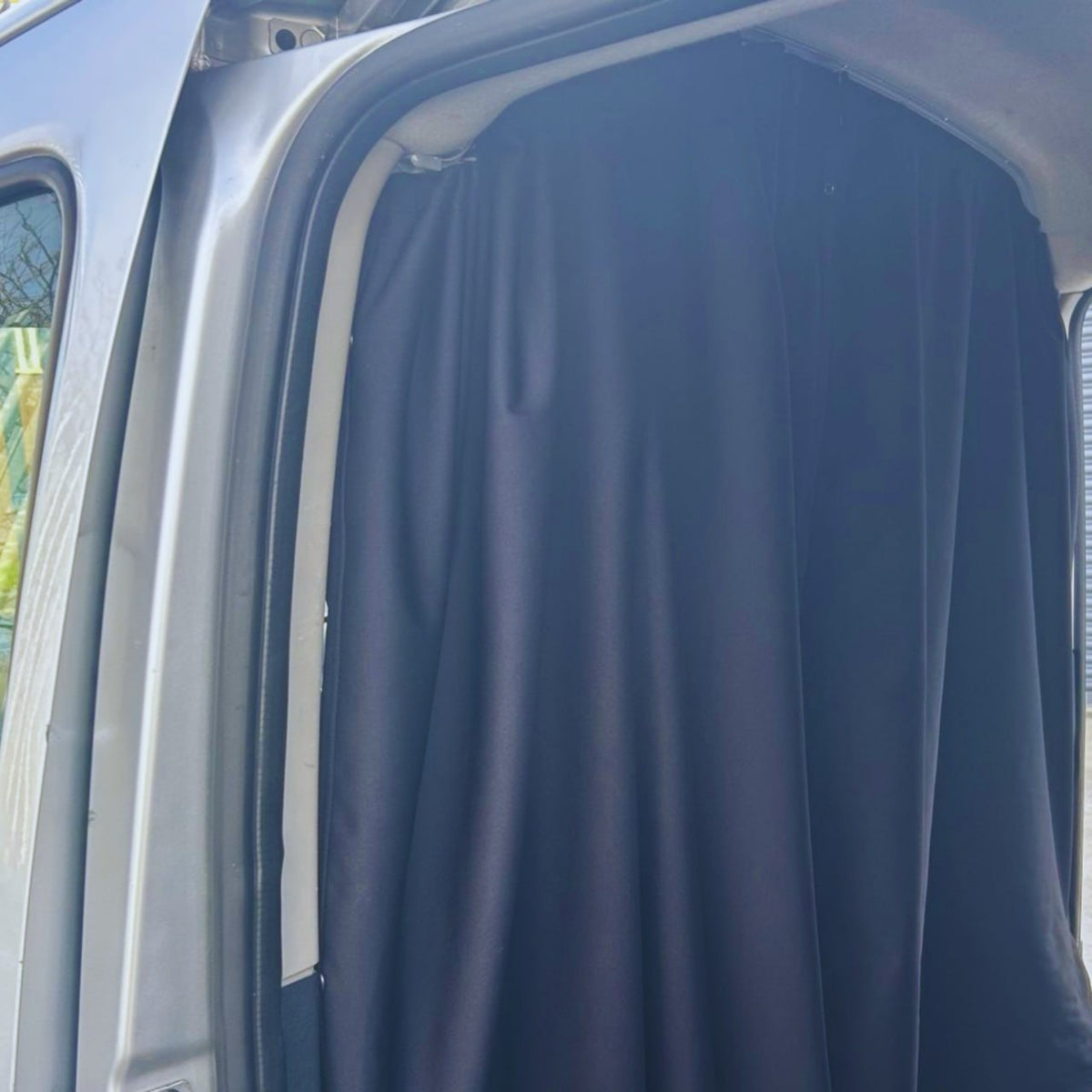 For Fiat Doblo Cab Divider Curtain Kit with Rail Premium Quality - Van-X