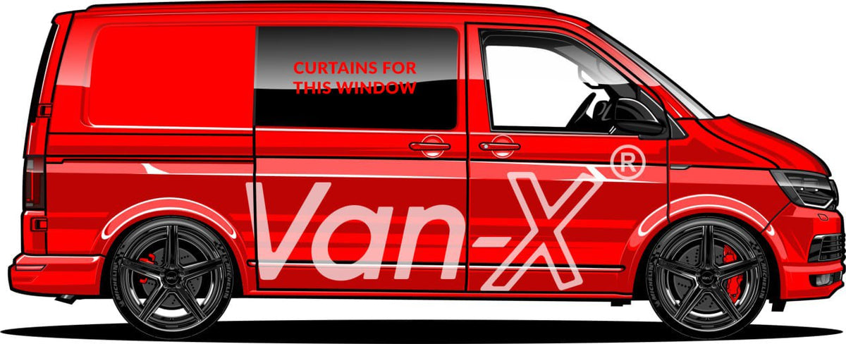 For Toyota Proace Blackout Camper Curtains Black/Burgundy - Create Your Own Bundle | Van-X
