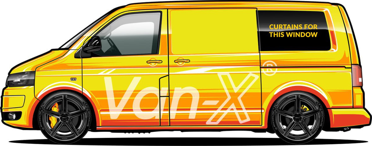 For VW T5 Transporter Blackout Camper Curtains Black/Burgundy - Create Your Own Bundle | Van-X