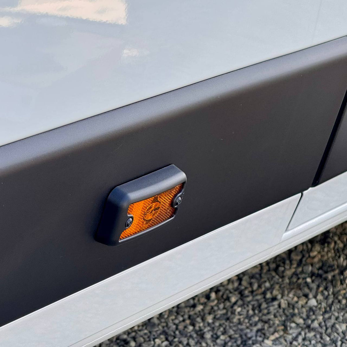 For Vauxhall Movano Side Signal Marker Light Cover Guard - Textured Black | Van-X
