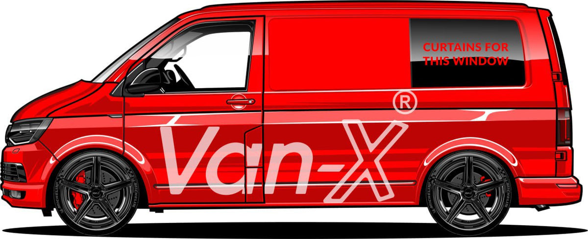 For VW Caddy Blackout Camper Curtains Black/Burgundy - Create Your Own Bundle | Van-X