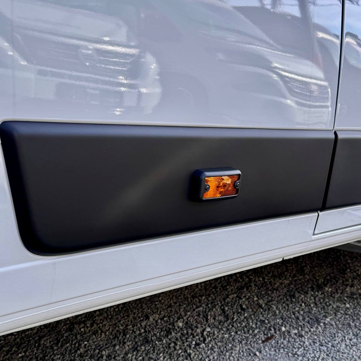 For Vauxhall Movano Side Signal Marker Light Cover Guard - Textured Black | Van-X