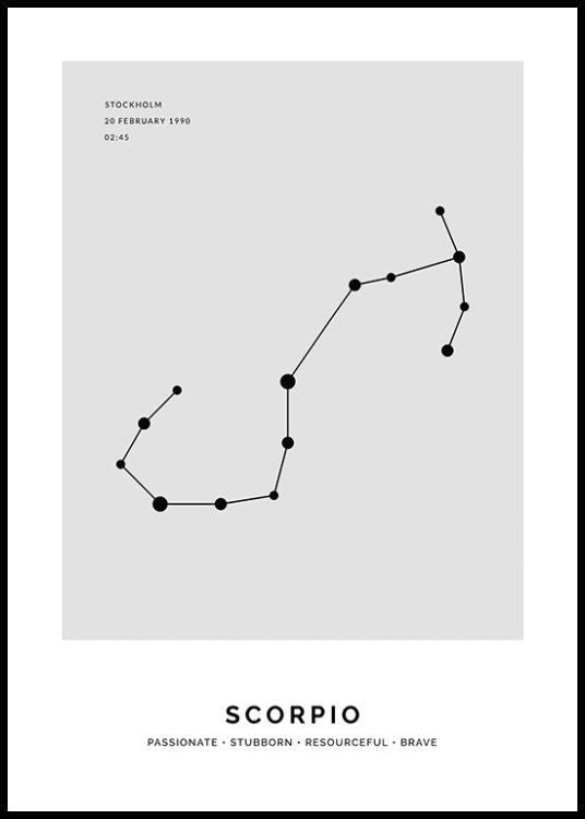 Constellation Grey Scorpio Personal Poster