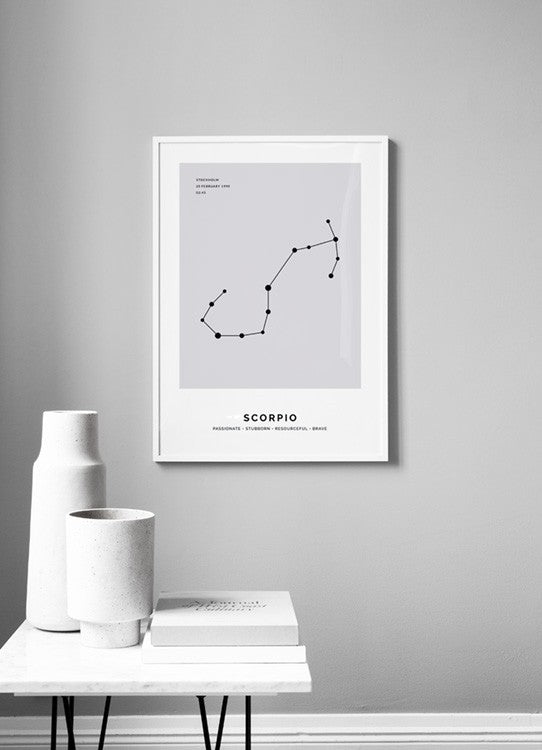 Constellation Grey Scorpio Personal Poster