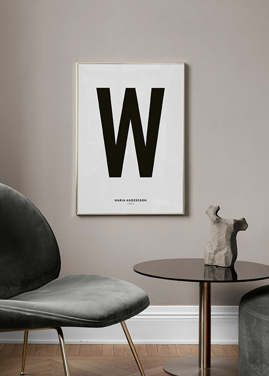 My Letter W Personal Poster