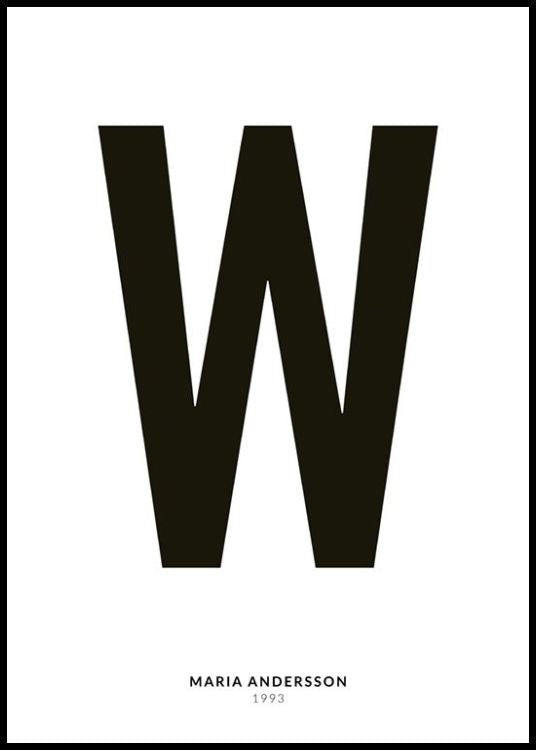 My Letter W Personal Poster