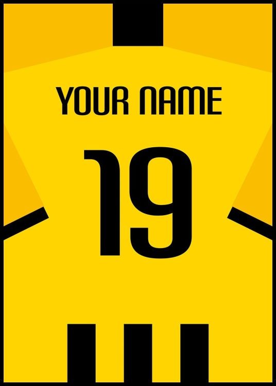 Football Shirt No7 Personal Poster