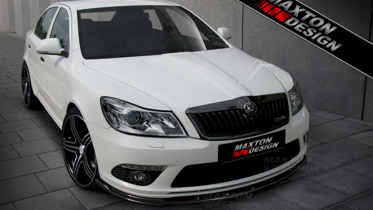 Maxton Design - Aftermarket  FRONT SPLITTER V.1 SKODA OCTAVIA MK2 VRS FACELIFT (2008-2013)