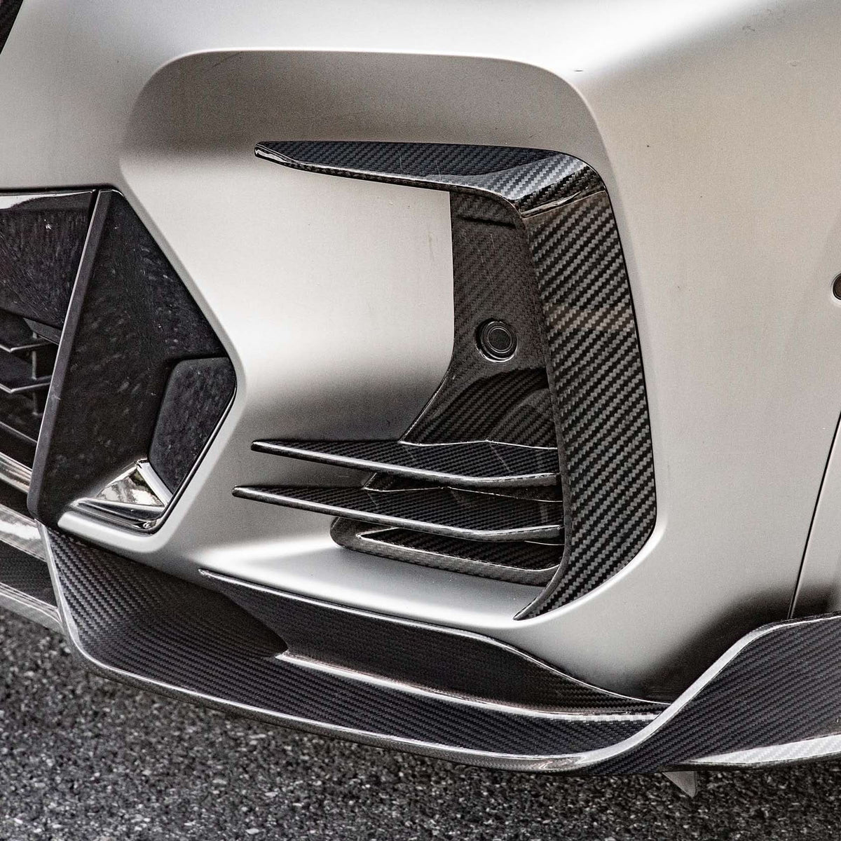 SQ Style Pre-Preg Carbon Fibre Front Induction Trims for BMW G01 X3 G02 X4 G08 IX3 LCI 22-25