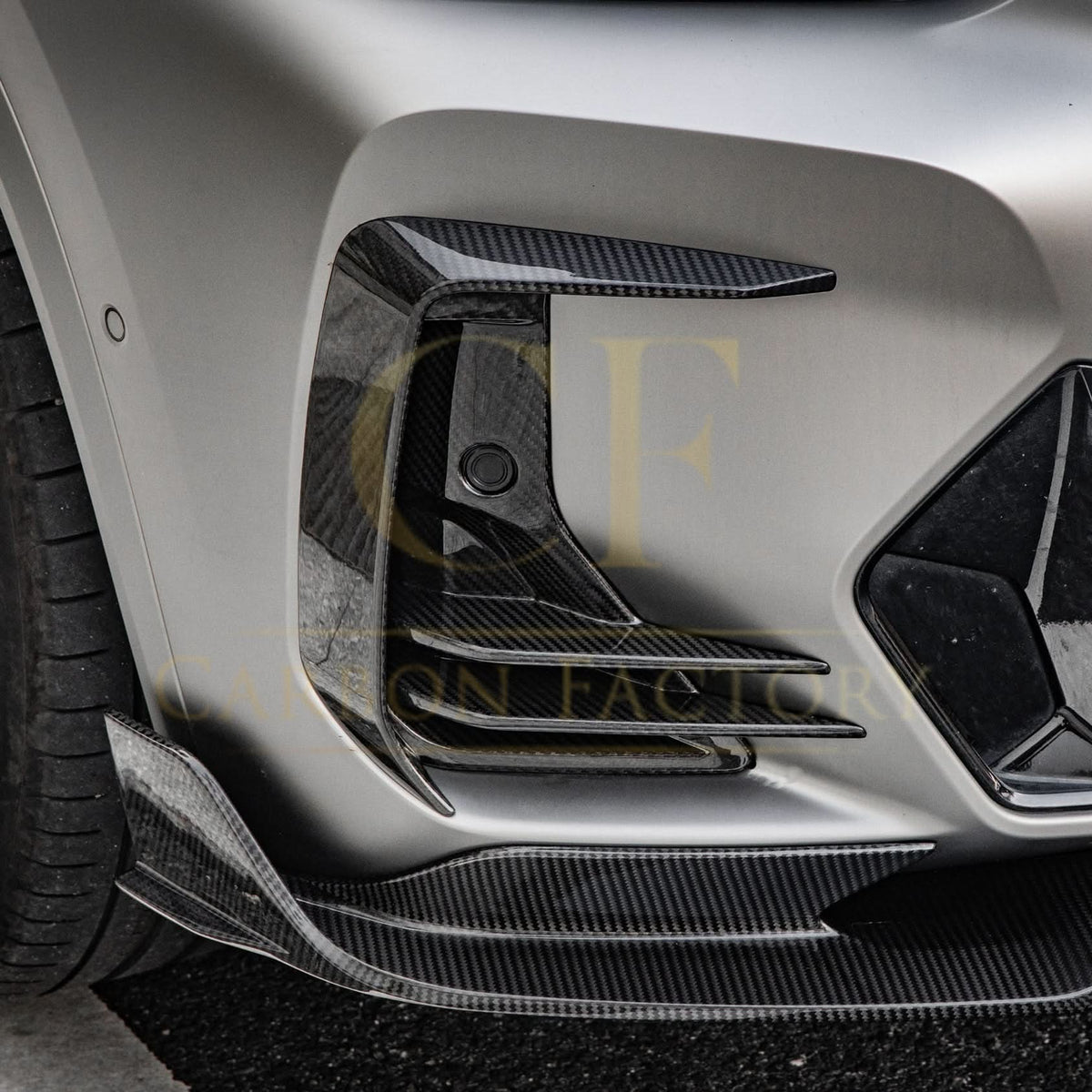 SQ Style Pre-Preg Carbon Fibre Front Induction Trims for BMW G01 X3 G02 X4 G08 IX3 LCI 22-25