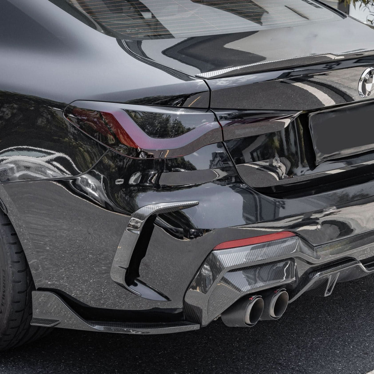 SQ Style Pre-Preg Carbon Fibre Rear Bumper Trims for BMW 4 Series G22 G23 20-Present