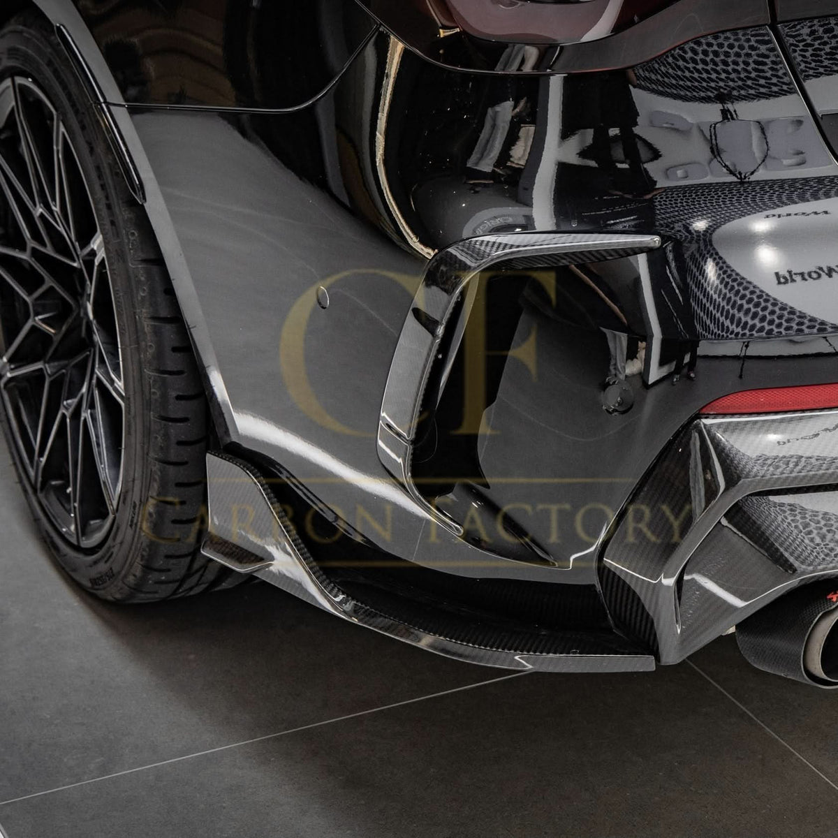 SQ Style Pre-Preg Carbon Fibre Rear Bumper Trims for BMW 4 Series G22 G23 20-Present